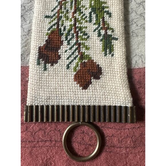 Vintage Christmas Cross Stitch Tapestry Wall Hang Needlepoint Holiday blue tit - Picture 3 of 14